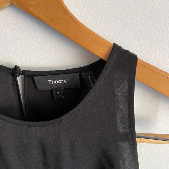 • THEORY ADLERDALE MODERN GEORGETTE SILK DRESS • - Picture 5 of 9